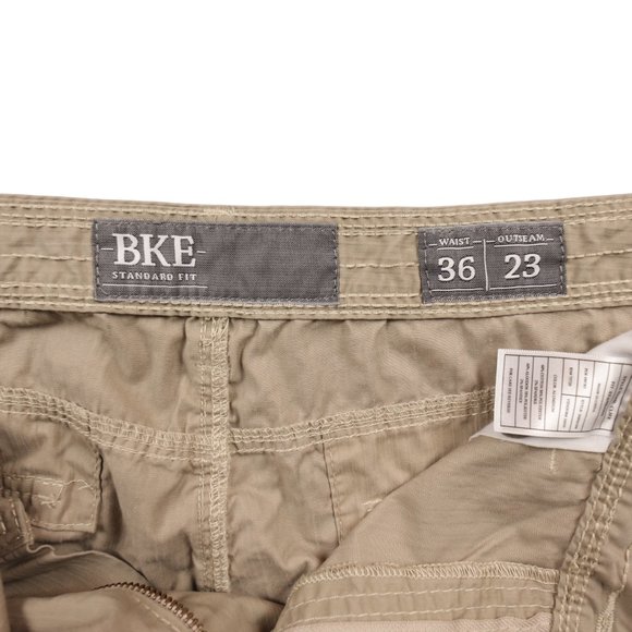 BKE Shorts Standard Fit Mens Size 36x23 Tan Athleisure Normcore Cliff Aluminum - Picture 7 of 14